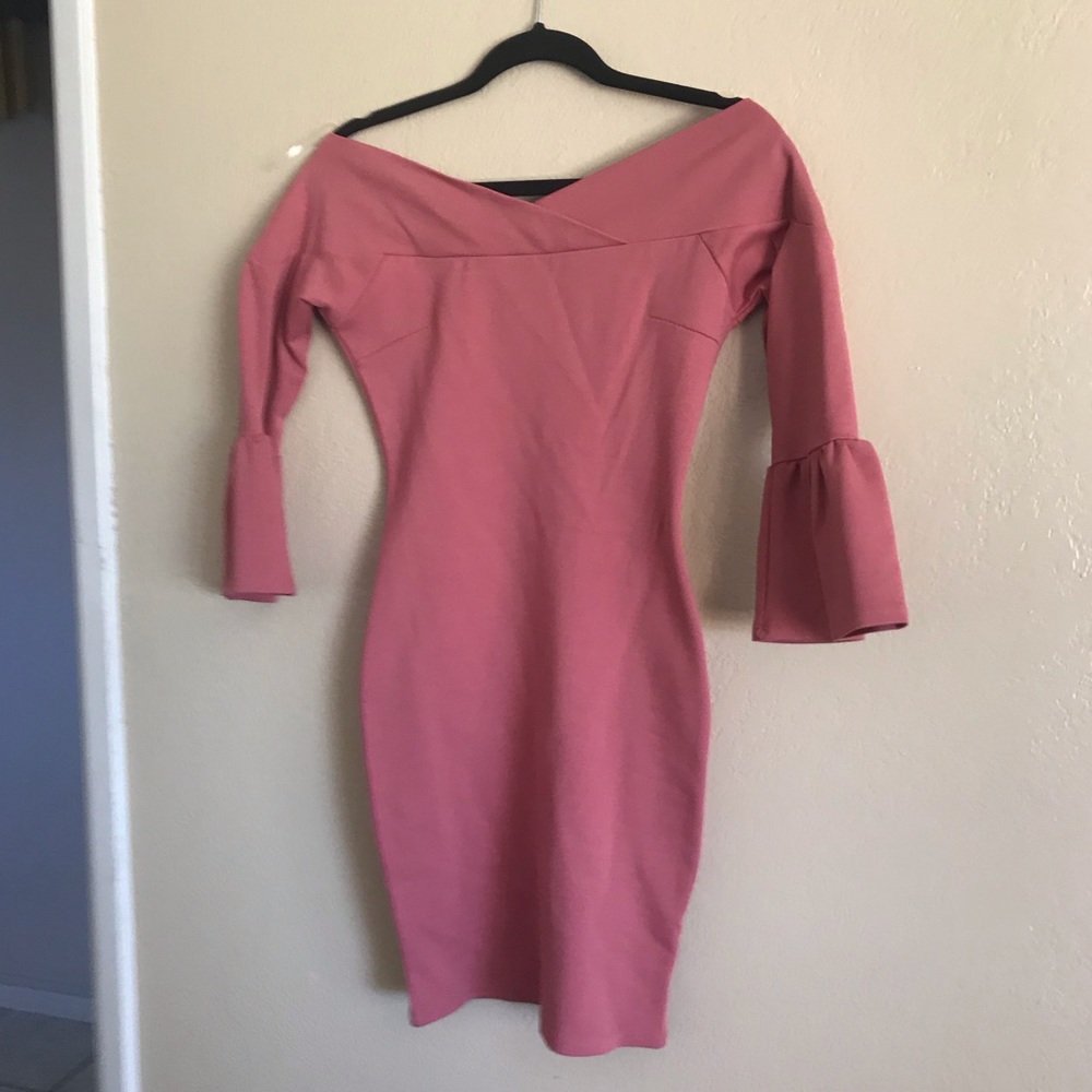 Off the shoulder, fitted boutique dress